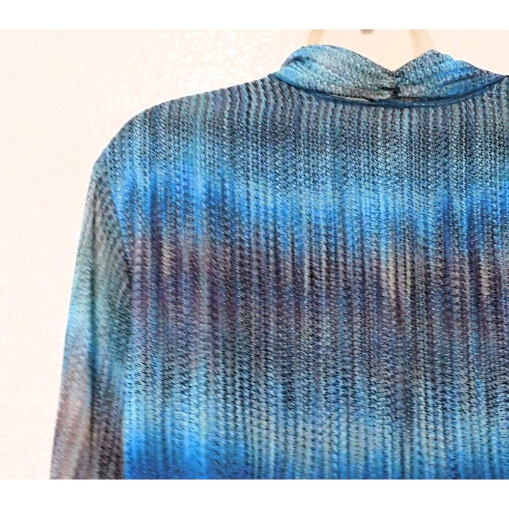 Rebecca Malone Teal Tank with Attached Sheer Multicolor Jacket XL - Picture 5 of 8